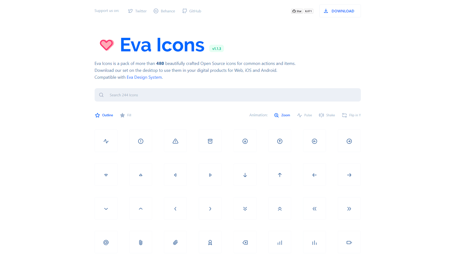 Eva Icons