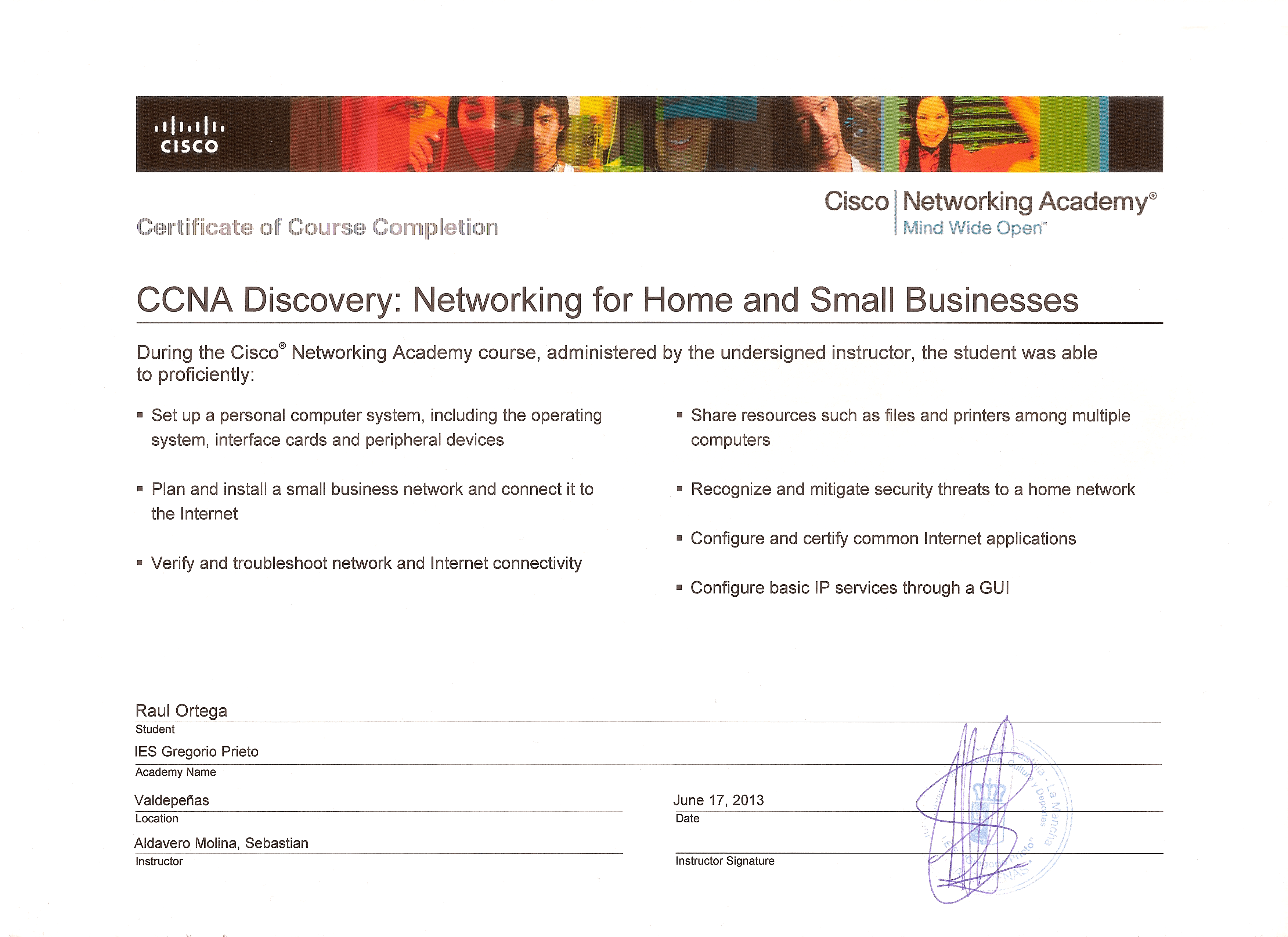 CCNA Discovery: Networking for Home and Small Business