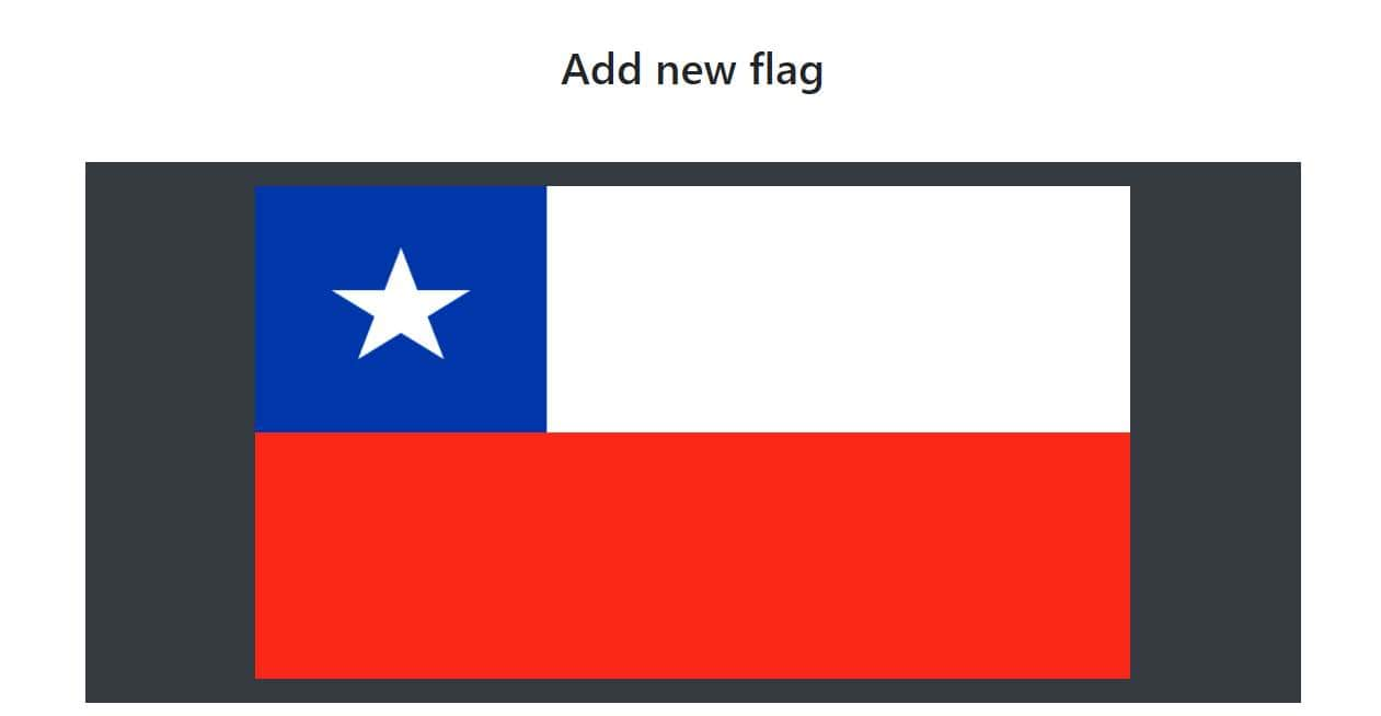Página de nueva bandera